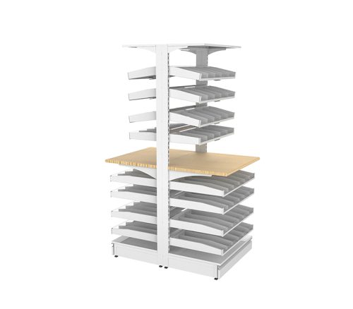 One-Bank Single-Sided Modular Medical Pharmacy Shelf One-Bank Single-Sided Modular Medical Pharmacy Shelf