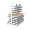 Two-Bank Double-Sided Modular Medical Pharmacy Shelving Unit Two-Bank Double-Sided Modular Medical Pharmacy Shelving Unit