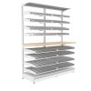Two-Bank Single-Sided Modular Medical Pharmacy Shelf Two-Bank Single-Sided Modular Medical Pharmacy Shelf