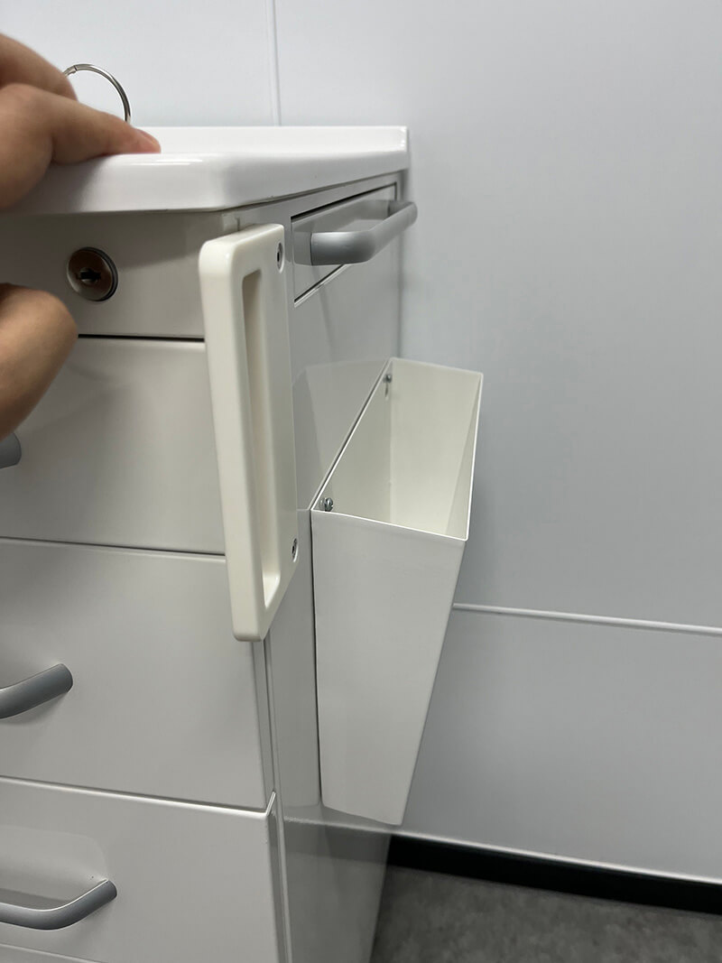 mobile dental cabinet detail