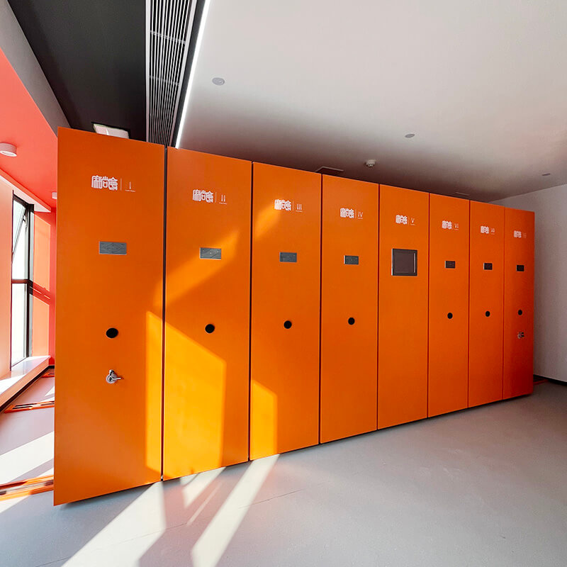 electric mobile shelving case for Cosmetics retention sample