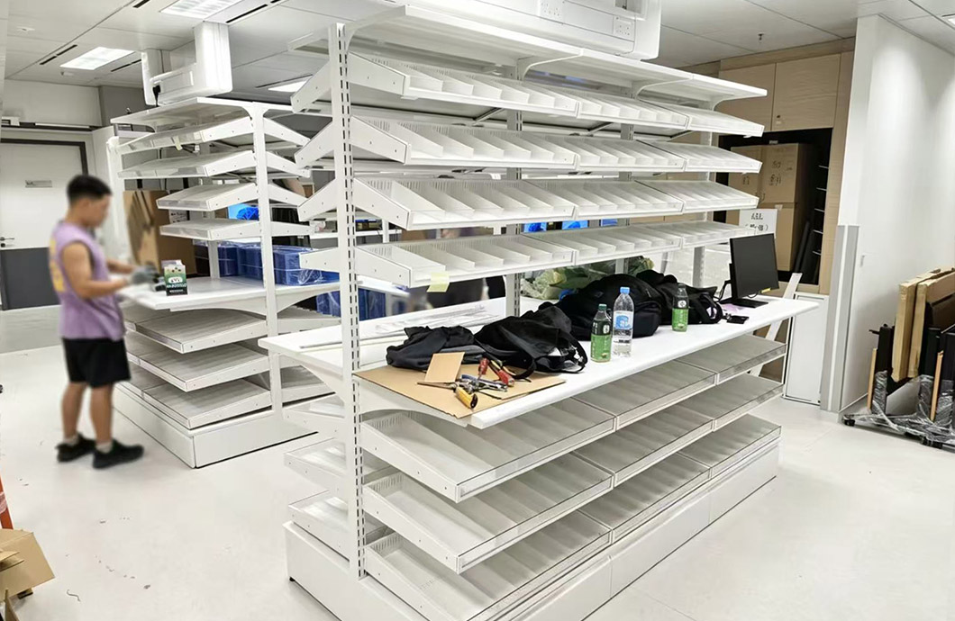 pharmacy shelving installing